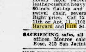 Source image: Houston Chronicle classifieds, Sept. 13–16, 1943